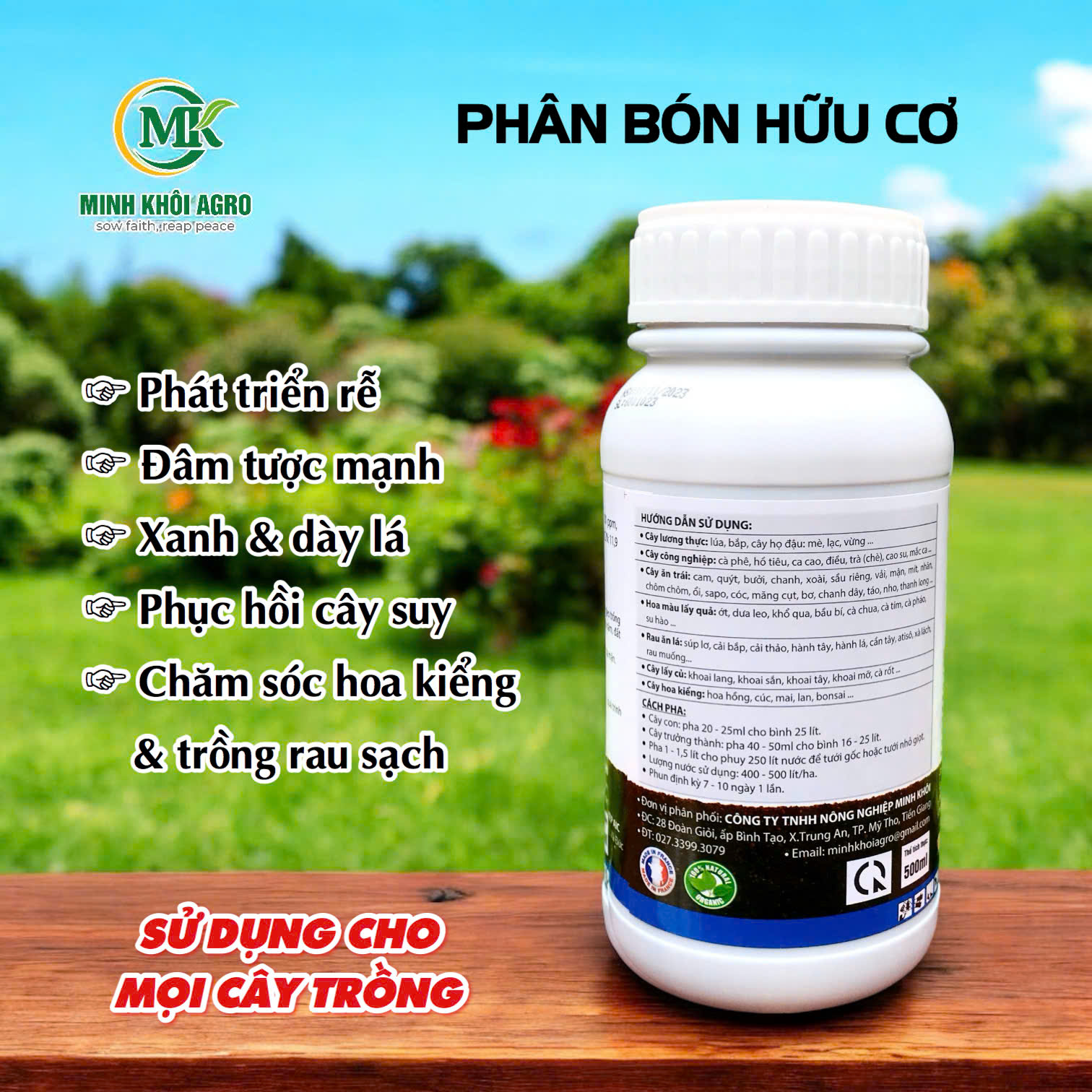 Phân bón hữu cơ F2F Plus - Chai 500ml